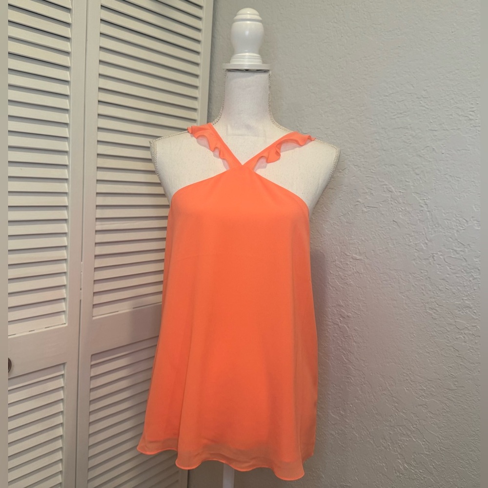 Naked Zebra Orange Flowy Top